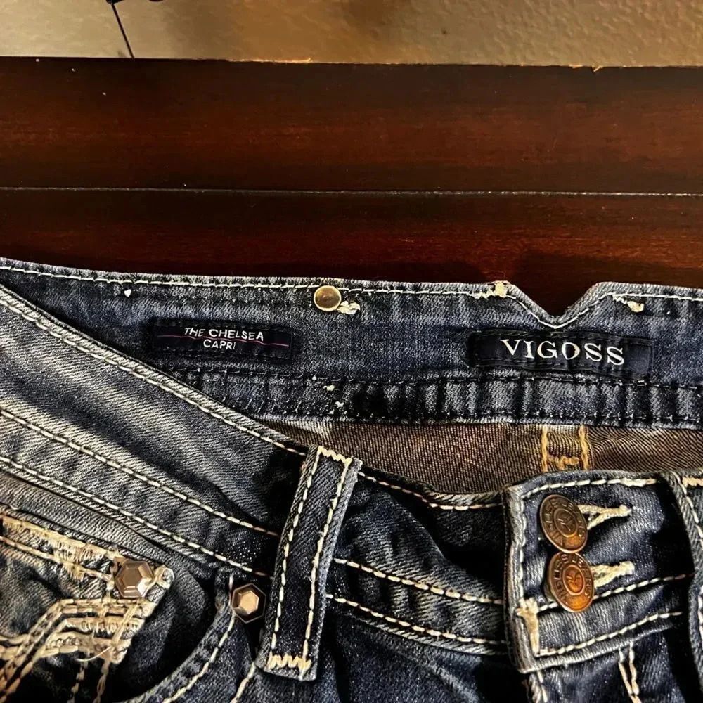 EUC Vigoss Chelsea Capri Size 3/4 Length 21 Rolled cuff or 22 Straight #J11 - Picture 3 of 9